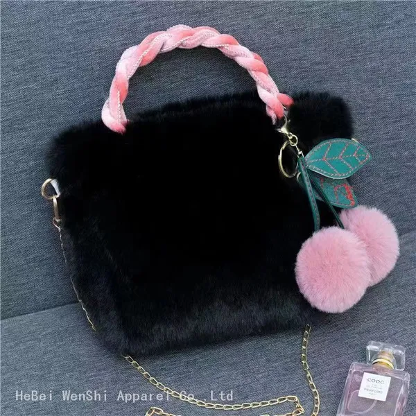 09Plush Bag Cherry Handbag Ladies Fashion Trend Crossbody Bag Shoulder Bag Cute Wholesale photo-2
