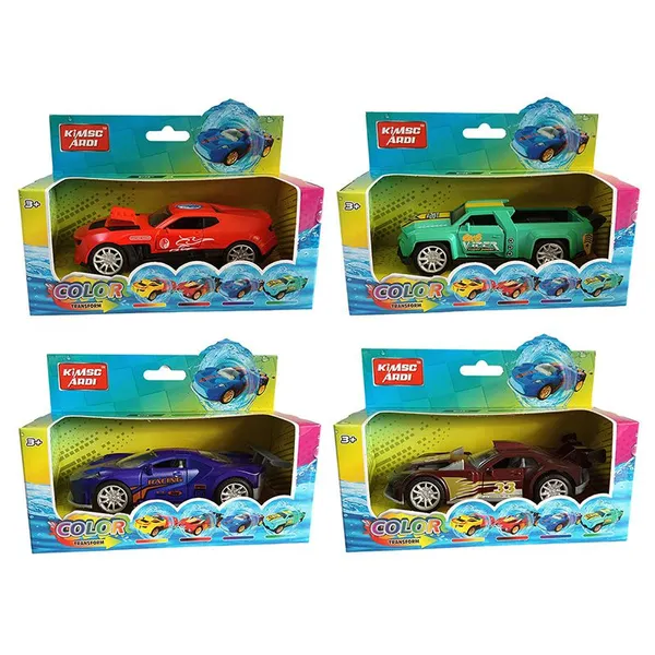 KIMSCARDI 1/32 Scale Color Change Diecast Cars Scale Model Pull Back 2 Openable Doors