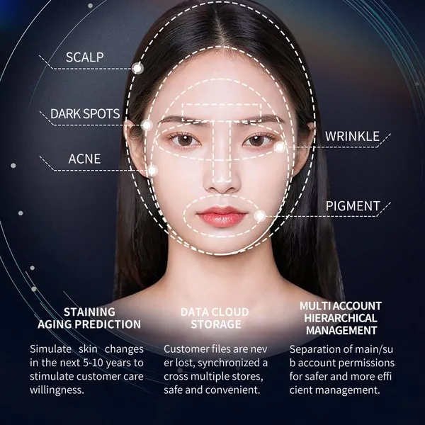 Latest Ai 3D Facial Scanner Skin Analysis Hair & Scalp Analyzer Salon Equipment Factory Price photo-5