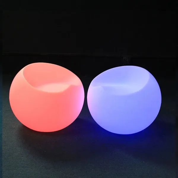 Round High Top LED Cocktail Table Rainbow Gradient Color Glowing Bar Table Lightweight Illuminated Tall Furniture for Gathering photo-4