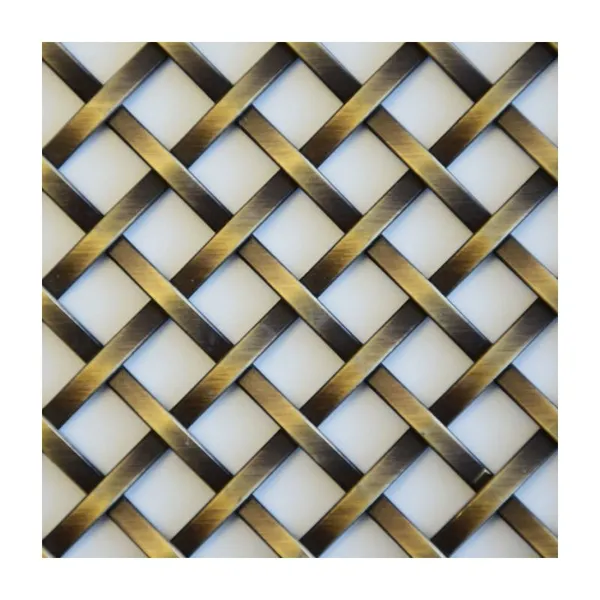 Stainless Steel Decorative Crimped Wire Mesh / Woven Metal Curtain Mesh (plain Weave) for Interior Decoration. photo-3