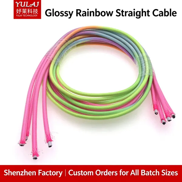 High Quality Micro USB Rainbow Cables 3 Feet / 1 Meter Charger Sync Data Rapid Charging Cable USB Cord Wire for Samsu