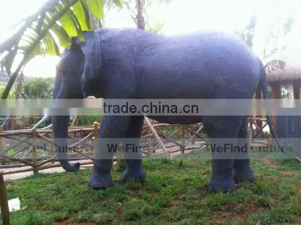 Lifelike Elephant FRP Art Sculpture for Amusement Park photo-2