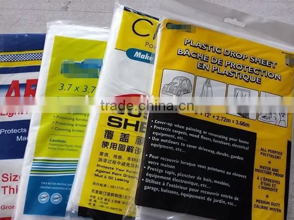 Plastic Drop Sheet Drop Cloth Painter Dust Sheet photo-4