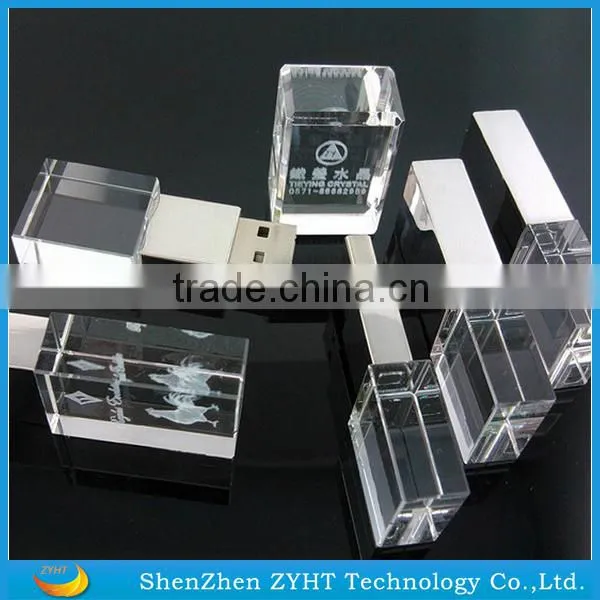 1gb Factory Price Engraved Logo Crystal Usb Flash Drive photo-2