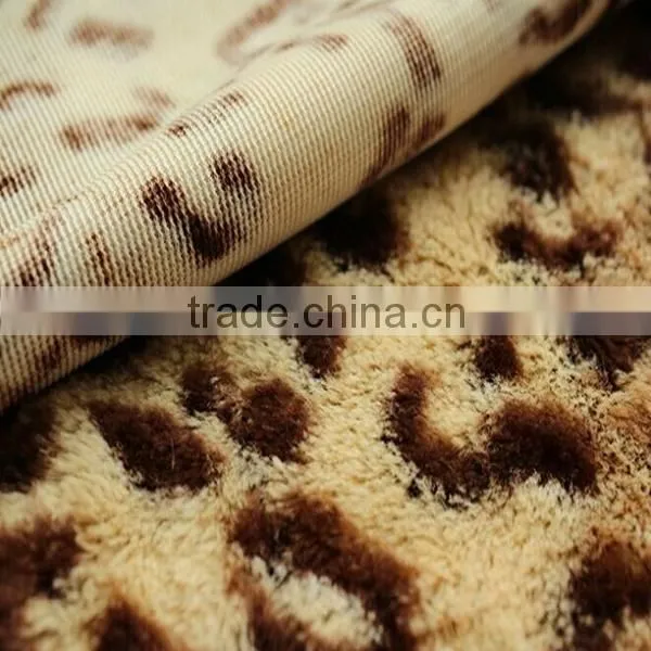Wholesale Leopard Pattern Fur Plush Fabric photo-2