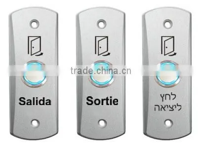 Zinc Alloy Blue LED Door Release Push Button photo-2