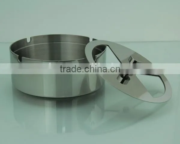 Advanced Lidded Ash Holder Stainless Steel Ashtray photo-3