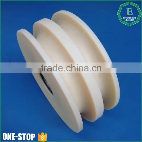 Custom Made Engineering Sheave Pulley Parts POM-H Acetal Plastic Cnc Machining Products photo-6