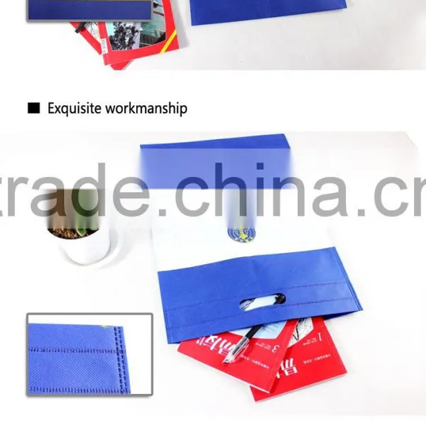 Best Selling High Quality Cheap Ultrasonic Non Woven Bag With Punched Handle photo-5