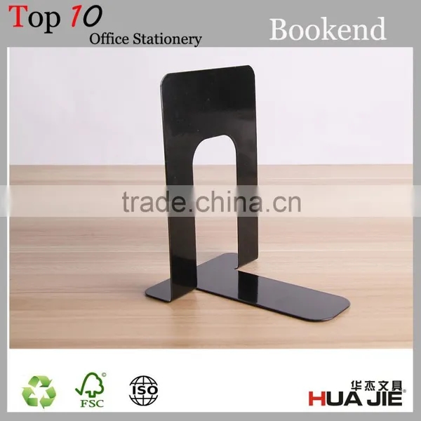 Office Desktop Storage Black Creative Metal Steel Bookend photo-2