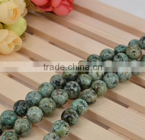 Loose Gemstone Beads African Turquoise 4mm to 14 mm Round Beads for Jewelry Making photo-4