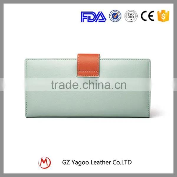 Contrast Color Low Price Ladies Leather Hand Made Women Wallet / Ladies Purse Quality Choice photo-3