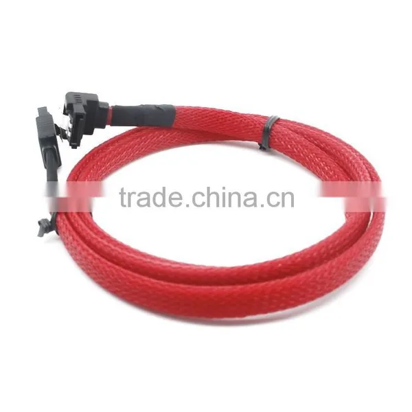 Sata Data Cable 7 Pin 90 Degree Mesh Grid Cover photo-3
