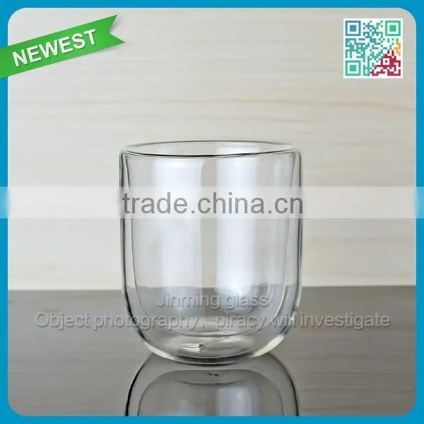 Newest Heat-resistant Double Wall Glass Cup Tea Cup Creative Cup Glass Transparent Circular no Cover photo-4