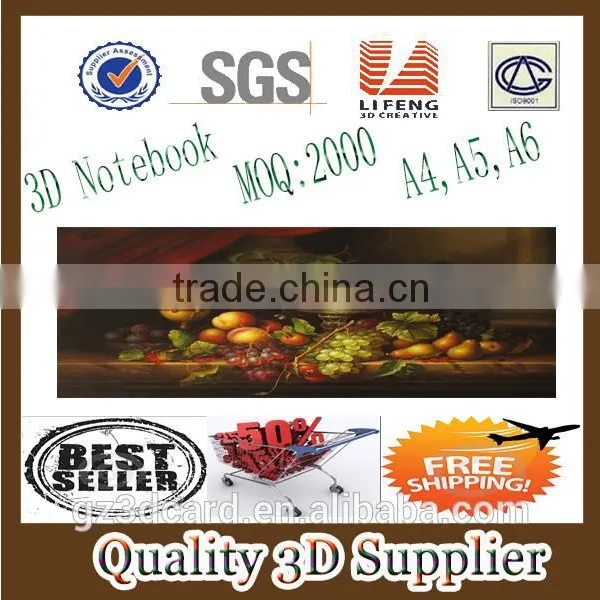 Guangzhou lifeng factory sales 3d notebook for school students