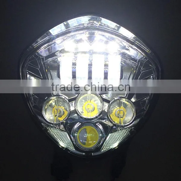 Bullet Style Headlight- Polaris Victory Motorcycle LED Headlights Kit Cross Country Magnum 8 Ball photo-4