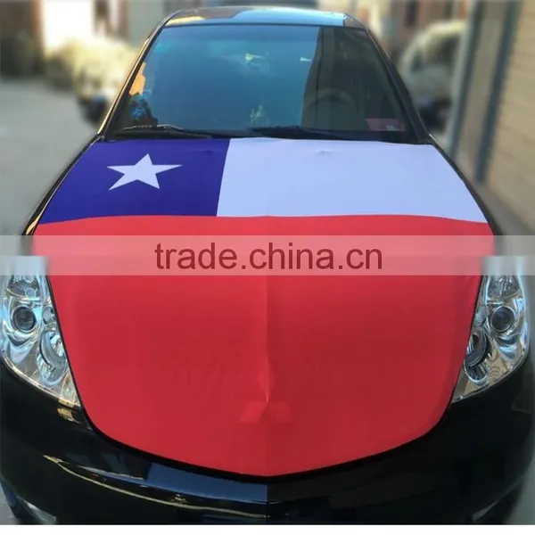 Eco-friendly Chile Flag Cover, Automobile Engine Hood Cover,polyester Car Cover photo-4