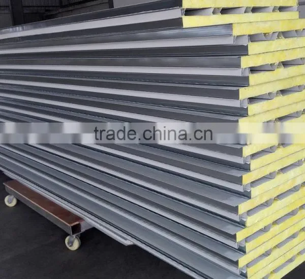 Fiber Glass Wool Sandwich Panel Insulated Metal Faced for Roof Board Quality Choice photo-3