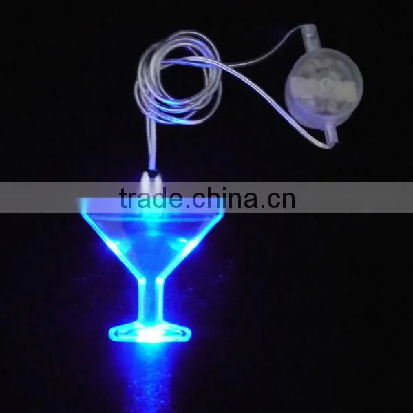 led pendant light up necklace