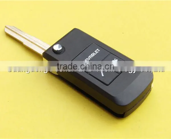 2 Buttons Remote Flip Folding Key Fob Case for Chevrolet Lova photo-5