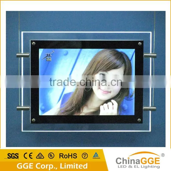 Double Sides Real Estate Agent Sign LED Window Display Magnetic Light Pockets Shadow Box LED Light Kit photo-5