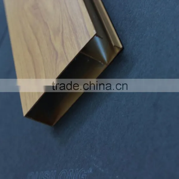 Heat Transfer Wood Grain Metal Suspended Linear Ceiling Aluminum Square Tube Screen Ceiling Tiles photo-2