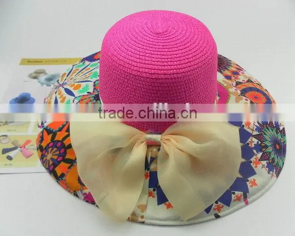 2015 The Newest Hot Sell Women Short Brim Straw Hat photo-5