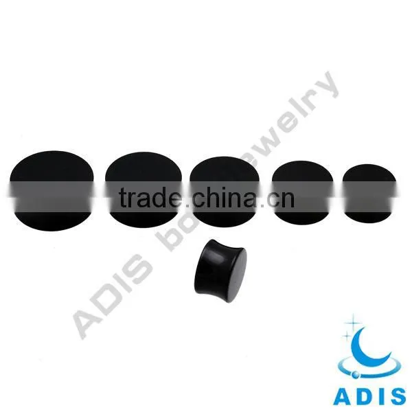 Black Acrylic Piercing Body Jewelry Gauge photo-4