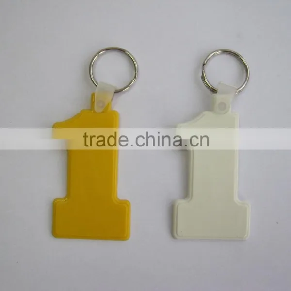 HEYU Plastic Soft Pvc Rectangular Soft Rubber Key Tag With Keychain photo-3