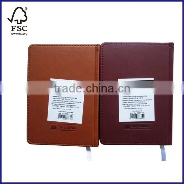 Custom Leather Executive Notebook With Map for 2014 photo-2