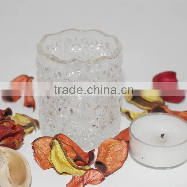 Hot selling clear glass candle holder