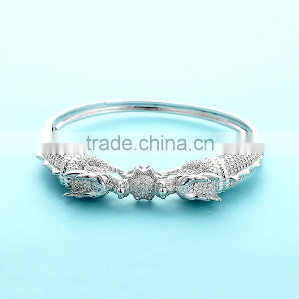 Sterling Silver Dragon Bangle Bracelets Wholesale SBG395W photo-3