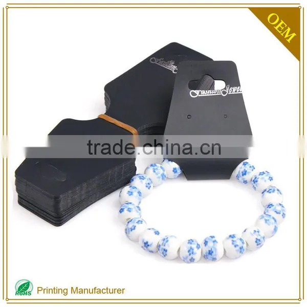 Custom Printed Folded Necklace Hanging Card Holder With Logo Print photo-2