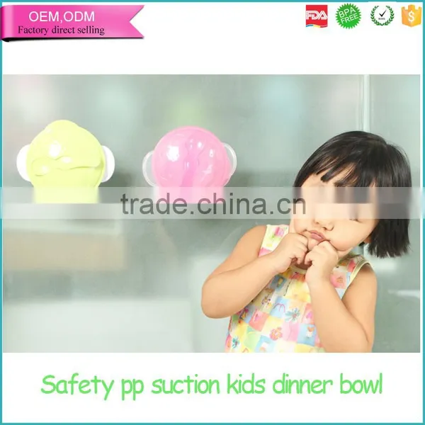 High Quality BPA Free pp Plastic Baby Training Bowl With Sucker