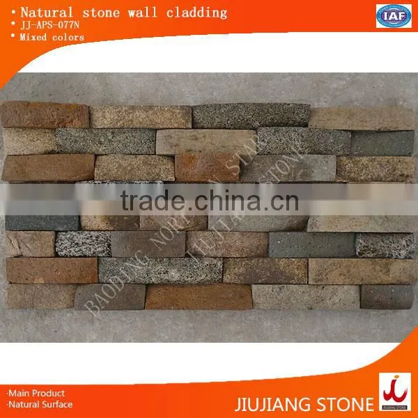 Pabbels Culture Stone for Exterior Wall Construction,colorful Cabbles Glued Together for Wall Cladding,natural Culture Stone ve