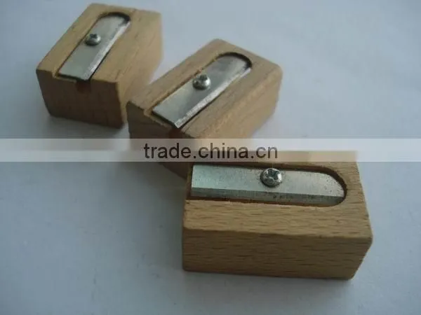 Factory Wholesale One Hole Cheap Wooden Pencil Sharpener photo-2