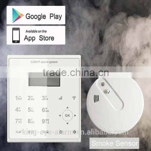 WIFI/GPRS/GSM/SMS network fire alarm control panel for security system with keypad