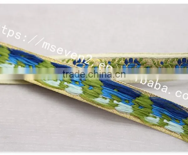 Fashion Design Flowers Jacquard 15mm Nylon Webbing Wholesale photo-4