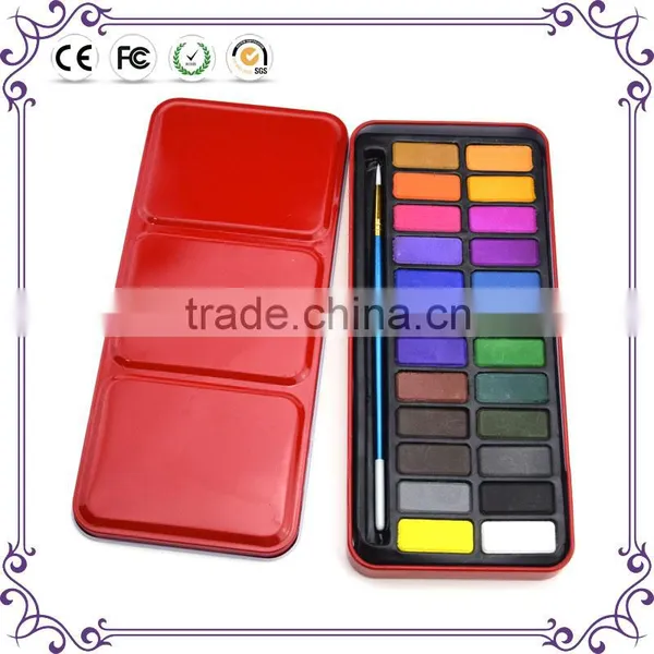 Factory Wholesale 24colors Watercolor Paint Set Artist Painting Set for Children