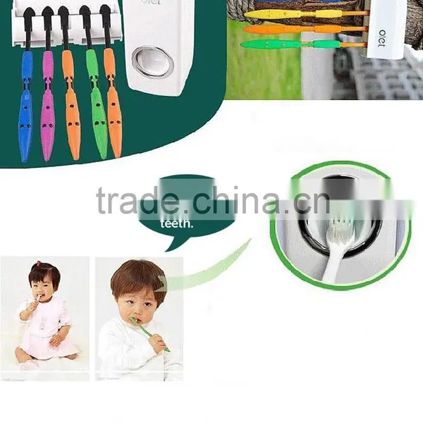 Toothpaste Dispenser Wall Mounted Automatic Toothpaste Squeezer Toilet Brush Holder Hands Free Dust-proof Toothpaste Squeezer photo-3