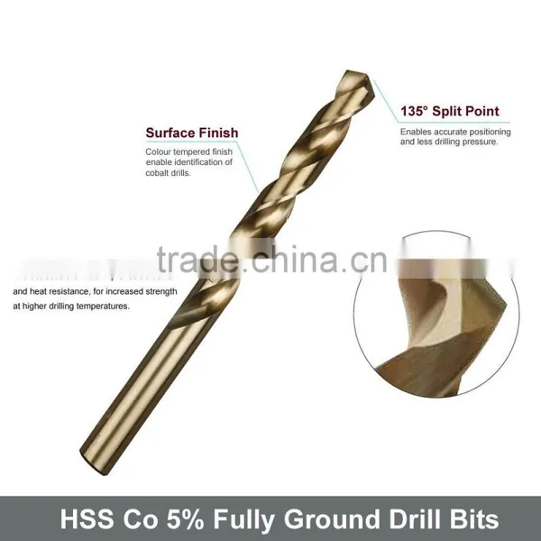 Fully Ground M35 Co 5% Cobalt HSS Twist Drill Bit Sizes 1-13mm photo-4