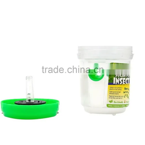 Solar Powered Light LED Insect Wasp Trap Mosquito Killer Lamp photo-3