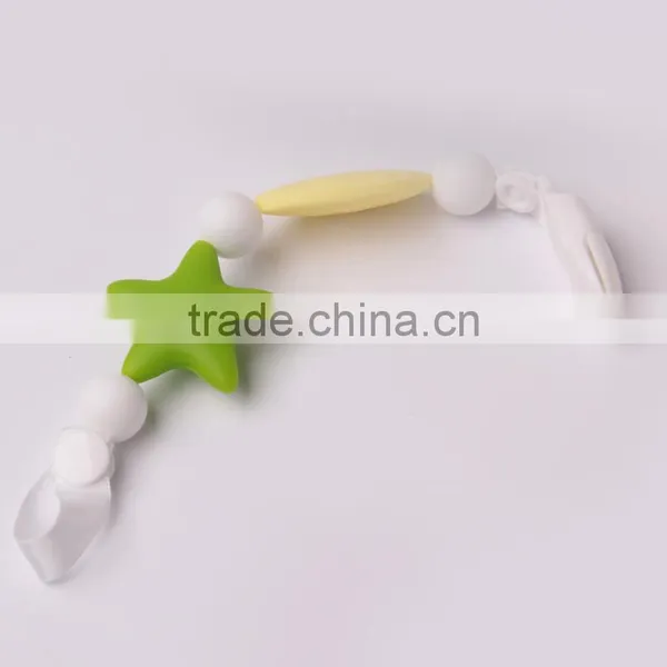 BPA Free Silicone Baby Pacifier Clip Chain for Boys and Girls photo-2