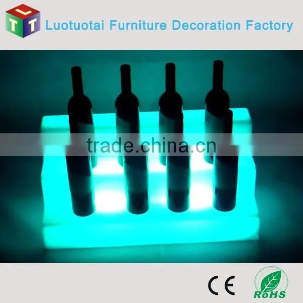 Plastic Battery Luminous Led Wine Bottle Rack for Sale photo-5