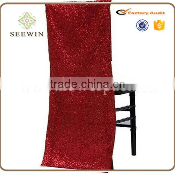Beautiful Sequin Chair Cover Chair Sash for Wedding photo-2