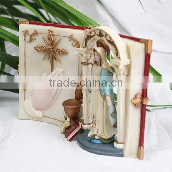 Catholic Religious Souvenirs Antique Praying Resin Virgin Mary Statues photo-3
