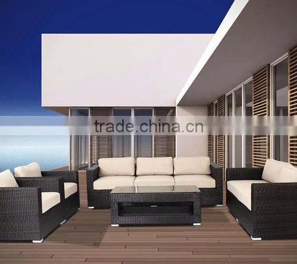 Aluminum Frame Garden Furniture Rattan Sofa photo-4