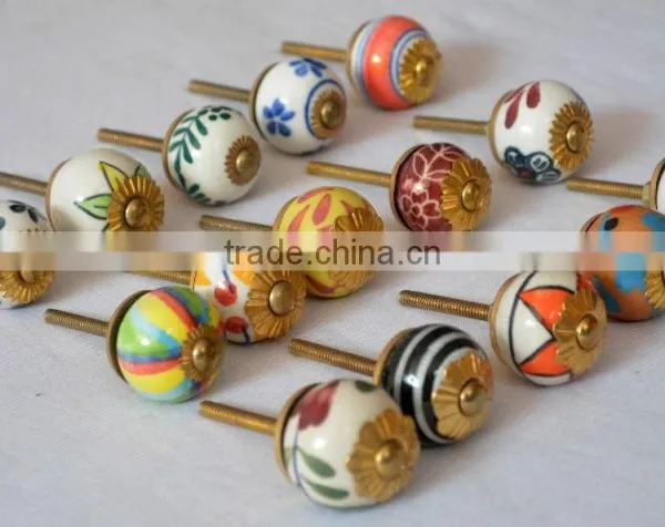 New Mix Design Hand Painted Kitchen Cabinet Knobs photo-2