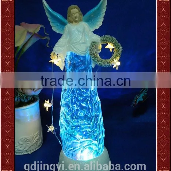 Newest Style Acrylic Led Light White Christmas Wreaths Angel With String Light photo-4